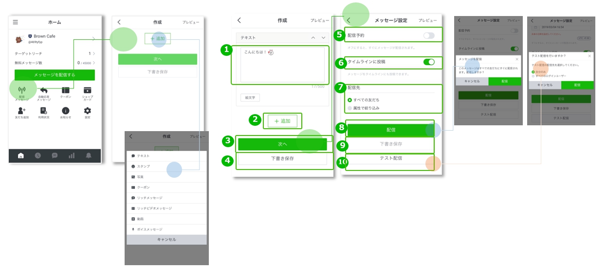 Line公式アカウント Line Official Account Manager Step4 メッセージを配信するマニュアル Line For Business