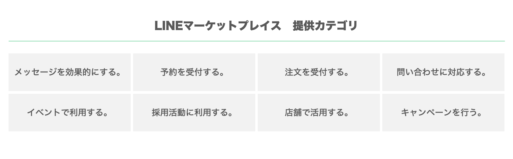 LINEマーケットプレイス_カテゴリ一覧